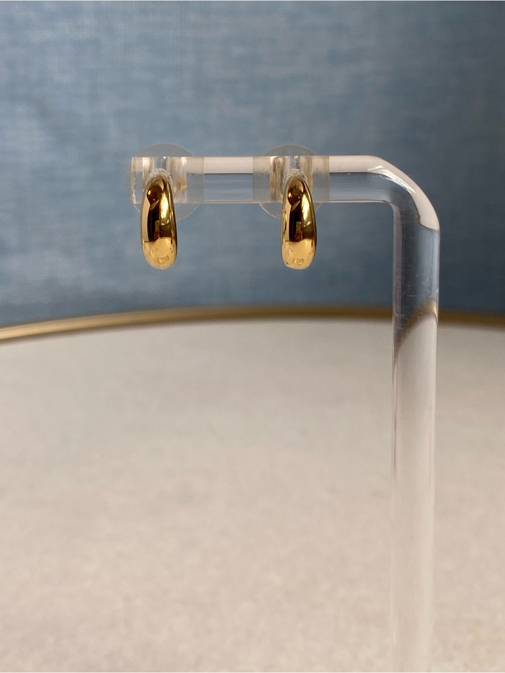 Gorjana Polished Gold Mini Huggie Post Earrings